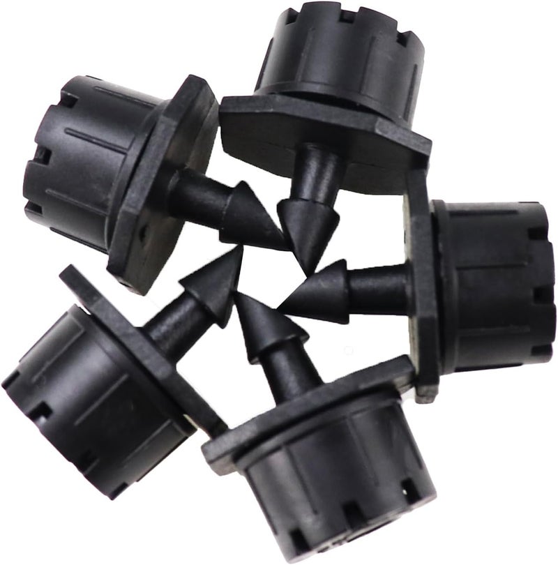 Nihfien 200 Pcs Adjustable Irrigation Drippers Sprinklers, Universal 1/4" Irrigation Micro Drip Emitters 8-Hole 360 Degree Watering Sprinkler for 4mm/7mm Garden Tube Watering System(Black) - Image 4